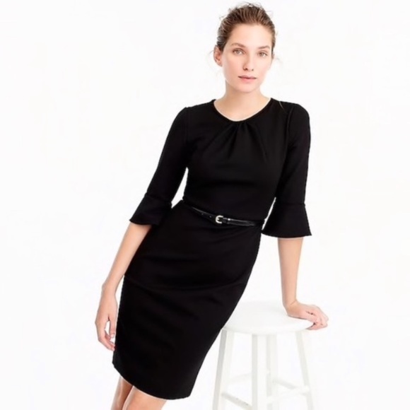 J. Crew Dresses & Skirts - J.Crew Bell Sleeve Sheath Dress in Stretch Ponte